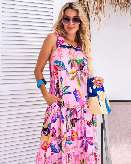 Vestido midi estampado