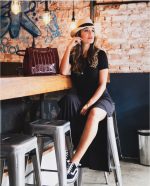 vestido preto de malla